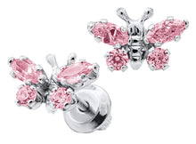 Load image into Gallery viewer, Children&#39;s Pink Butterfly Earrings
