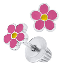 Load image into Gallery viewer, Children&#39;s Pink &amp; Yellow Flower Earrings
