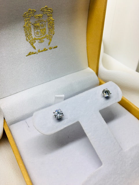 Diamond stud earrings